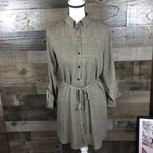 Ann Taylor loft 3/4 button up blouse shirt
